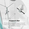 Frameless Folding Shower Doors for Bathtub,(6mm) Thick SGCC Tempered Glass Door, Bathroom Pivot Tub Glass Door, Matte Black - 3 of 4