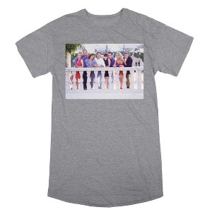 Beverly Hills 90210 Characters Women's Heather Gray Short Sleeve Crew Neck Tee - 1 of 2