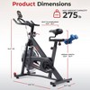 Sunny Health & Fitness Pro Indoor Cycling Bike with Felt Resist, Belt Drive and Bluetooth Smart Exercise Bike - Gray - 4 of 4