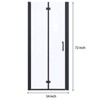 NicBex Shower Door 34"W x 72"H Bi-Fold Semi-Frameless Glass Tub Door with Clear Tempered Glass with Reversible Installation - 3 of 4