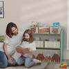 Vynxaria Toy Organizer - 6 Storage Bins Kids Storage Unit for Bedroom and Kids Room, 25" x 12" x 26" in Green - 3 of 4