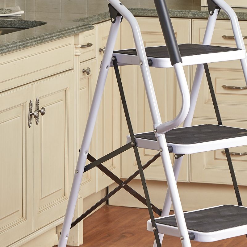 The Lakeside Collection 3-Step Ladder with Handrails, 4 of 5
