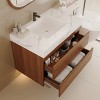 29.9" Floating Bathroom Vanity with Sintered Stone Top & Ceramic Sink, Modern Wall Mounted Cabinet for Small Spaces-3irtyhousy - 3 of 4