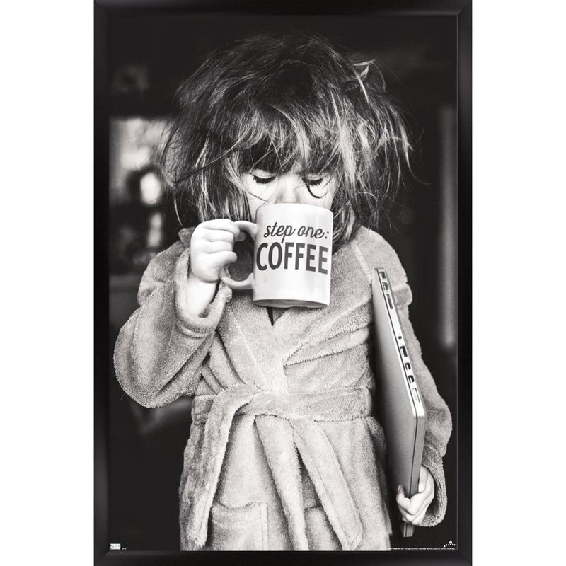 Trends International Avanti - Little Girl Coffee Mug Framed Wall Poster Prints, 1 of 7