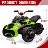 Jojoka 12V Kids ATV Ride On Car, Battery Powered Ride on Toys, 3 Wheelers Off-road Electric Vehicle with Bluetooth Audio, High/Low Speed, Headlights - 2 of 4