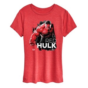 Women's - Marvel - Red Hulk Short Sleeve Graphic T-Shirt - 1 of 4