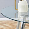 NicBex Modern Dining Table for 2-4 with Clear Tempered Glass Top and Metal Legs, Small Kitchen Table for Dining Room, Living Room - 4 of 4