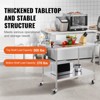 VEVOR Stainless Steel Work Table 30 x 48 x 38 Inch, with 4 Wheels, 3 Adjustable Height Levels, Heavy Duty Food Prep Worktable, Silver - 4 of 4