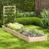 Tangkula Raised Garden Bed with Trellis Wooden Planter Box with Divided Space for Vegetables Flowers Fruits Climbing Plants - 3 of 4