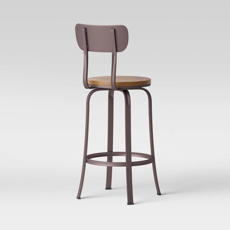 Dakota Swivel Wood Seat Barstool with Adjustable Legs Metal - Threshold&#8482;, 5 of 8