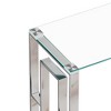 PAGED Console Table Modern Minimalist Entryway Table Metal Side Table with Glass Tabletop and Stainless Steel Legs for Living Room, Entrance - 4 of 4