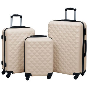 vidaXL Hardcase Trolley Set 3 pcs Gold ABS - 1 of 4