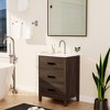Hyleory 24" KD Freestanding Bathroom Vanity with Resin Single Sink, 3 Drawers - 4 of 4