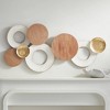 Dahlia Studios Friar 44 1/4" Wide White Gold Wood Disk Wall Art - 2 of 4