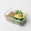 Glasslock Duo Clear Tempered Glass Microwave, Dishwasher, Freezer, Divided Food Storage Containers with Snap Lock BPA Free Plastic Lids - image 4 of 4