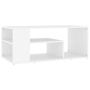 vidaXL Coffee Table White Engineered Wood Side Sofa Tea Couch Table Furniture - 1 of 4
