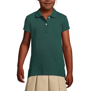 Lands' End School Uniform Kids Short Sleeve Feminine Fit Mesh Polo Shirt - 1 of 3
