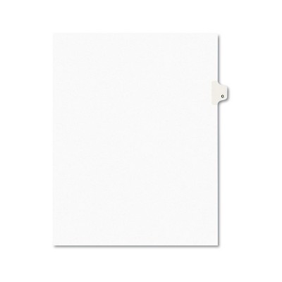Avery-Style Legal Exhibit Side Tab Dividers 1-Tab Title G Ltr White 25/PK 01407