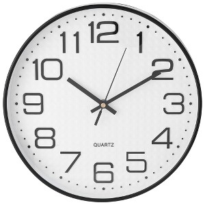 REGALWOVEN Plastic Modern Battery Powered Silent Non-Ticking Wall Clock 12 Inches - 1 of 4