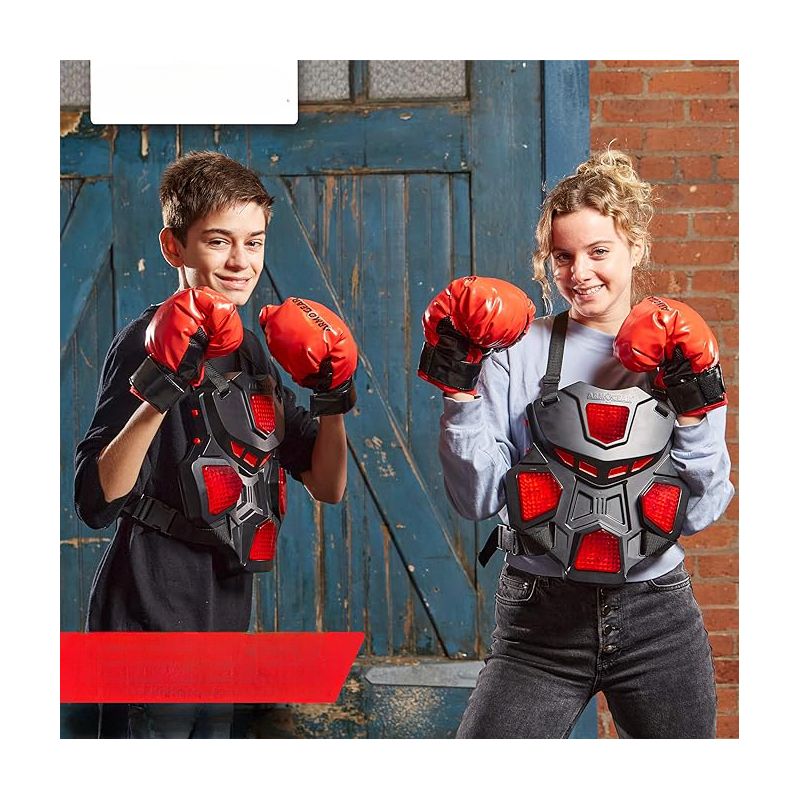 ArmoGear Kids Boxing Gloves with Easy Closure - Red, 3 of 4