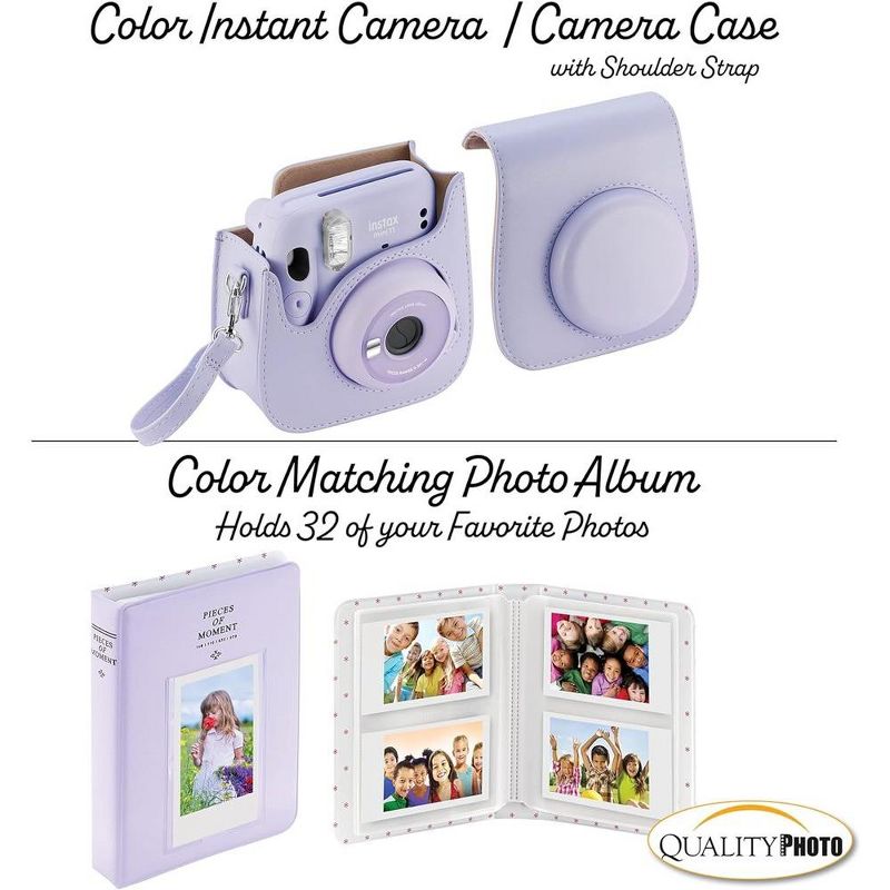 Fujifilm Instax Mini 11 Instant Camera with Case Album and More Accessory Kit Lilac Purple, 4 of 8