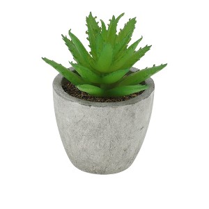 Unique Bargains Artificial Plants Mini 5-Tier Aloe in Pulp Plastic 1.97"x1.97"x3.94" 1 Pcs - 1 of 4