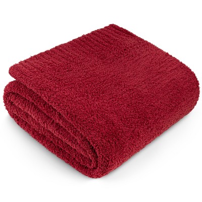 PAVILIA Plush Knit Throw Blanket for Couch Sofa Bed, Super Soft Fluffy Fuzzy Lightweight Warm Cozy All Season