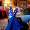 Fun Pattern Socks (Red, Blue, White) - Men's Sizes Adult Large from the Sock Panda - image 2 of 3