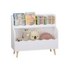 TopComfy Decorative Storage Cabinets Kids Bookshelf with Open Storage for Kids Room, White, 32.68"*13.39"*29.53" - 2 of 4