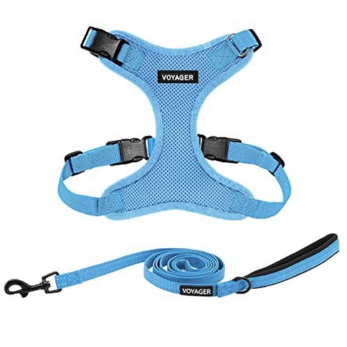 Voyager Step-In Air All Weather Mesh Harness and Reflective Dog 5 ft Leash Combo with Neoprene Handle, for Small, Medium and Large Breed Puppies by Be