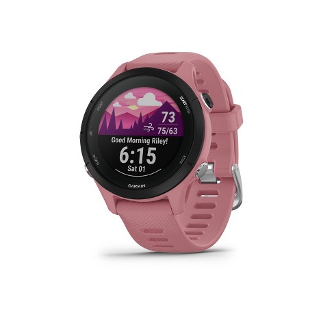  Garmin Forerunner 255S (Light Pink) GPS Running Smartwatch, Runner's Bundle with HD Screen Protectors & Portable Charger