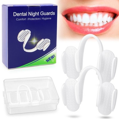YEVYO 2PCS Mouth Guard for Teeth Grinding - Sleep Mouth Guard for Nighttime TMJ Clenching Relief - Dental Night Guards for Adults with Travel Case