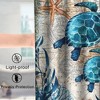Aoibox Nautical Green Sea Turtles Beach Theme Fabric Shower Curtain Sets Bathroom Blue Ocean Decor with Grommets and Hooks - 3 of 4