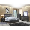 Sapphtopaz Modern Bed Frame with Button Tufting Upholstered Headboard Wood Platform Bed with LED for Bedroom, Apartment - 2 of 4