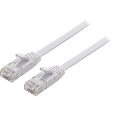 Philips 50' Cat6 Flat Ethernet Cable - White : Target
