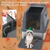 JOEJOY  Enclosed Stainless Steel Litter Box, Extra Large Metal Cat Litter Boxes for Big Cats ,High Sides Enclosure - 2 of 4