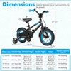 Infans 12" Kids Bike w/Adjustable Saddle Handlebar Removable Training Wheels Handbrake - 2 of 4