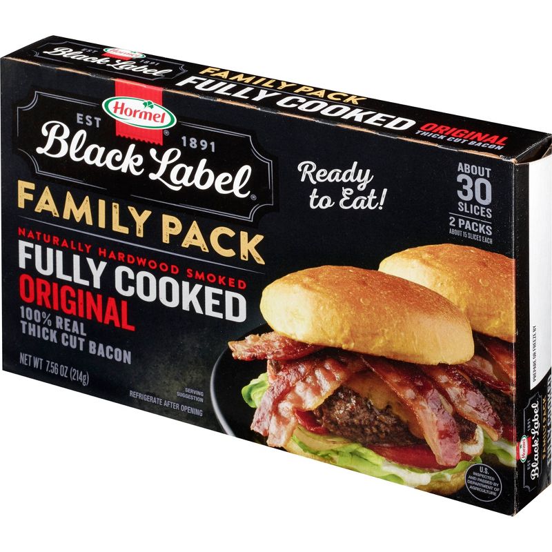 Hormel Black Label Fully Cooked Bacon Family Pack - 7.56oz, 5 of 8