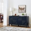 60.5'' Fluted Sideboard Buffet Cabinet with Geometric Doors, Farmhouse Decorative Storage Cabinet or TV Stand for Dining Room-Maison Boucle - 3 of 4