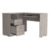 PAGED Home Office Desk L-Shaped Computer Desk with Shelf, Drawers, Keyboard Tray for Office, Study - 3 of 4