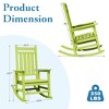 Hyleory HDPE Modern Resin Outdoor Rocking Chair, Patio Adirondack Chair for All Seasons - 4 of 4