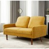 56" Velvet European Style 2-Seater Loveseat Sofa for Living Room, Apartment or Office with Sleek Design, Modern Vintage Flair - 4 of 4