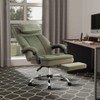 Grungis Velvet Swivel Office Chair with Footrest and Removable Headrest,Gaming Chairs with Lumbar Support,Modern Computer Chair for Office - 2 of 4