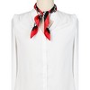 Unique Bargains Women's Dots Stripe Print Neckerchief Square Neck Scarf Wrap Red Black - 2 of 4