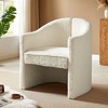 NicBex Boucle Accent Chair,Upholstered Living Room Chairs with Mid-Height Arched Backrest,Modern Comfy Arm Chair,Accent Chairs for Living Room - 2 of 4