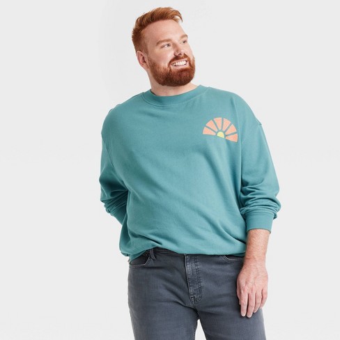 Men's Big & Tall Crewneck Pullover Sweatshirt - Goodfellow & Co™ Light Blue  Xxlt : Target