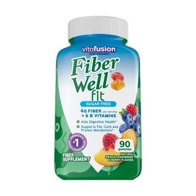 Vitafusion Fiber - Well Fiber Supplement And B Vitamin Gummies - 90ct ...