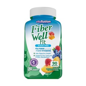 Vitafusion Fiber - Well Fiber Supplement and B Vitamin Gummies - 90ct - 1 of 4