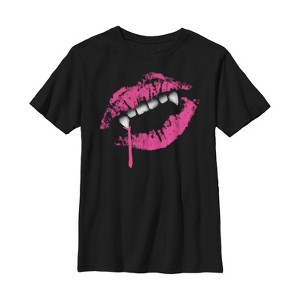 Boy's Lost Gods Halloween Lipstick Vampire Fangs T-Shirt - 1 of 4
