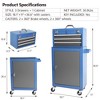Heavy-Duty Steel Rolling Tool Chest Cabinet with 3 Drawers, Lockable Storage, and 360° Casters, Portable Organizer Cart for Garage Workshop - 3 of 4